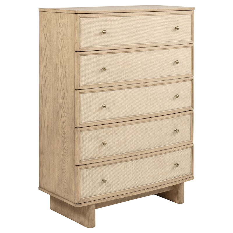 Kailani 5-drawer Bedroom Chest of Drawers Beige Oak - Beige Oak