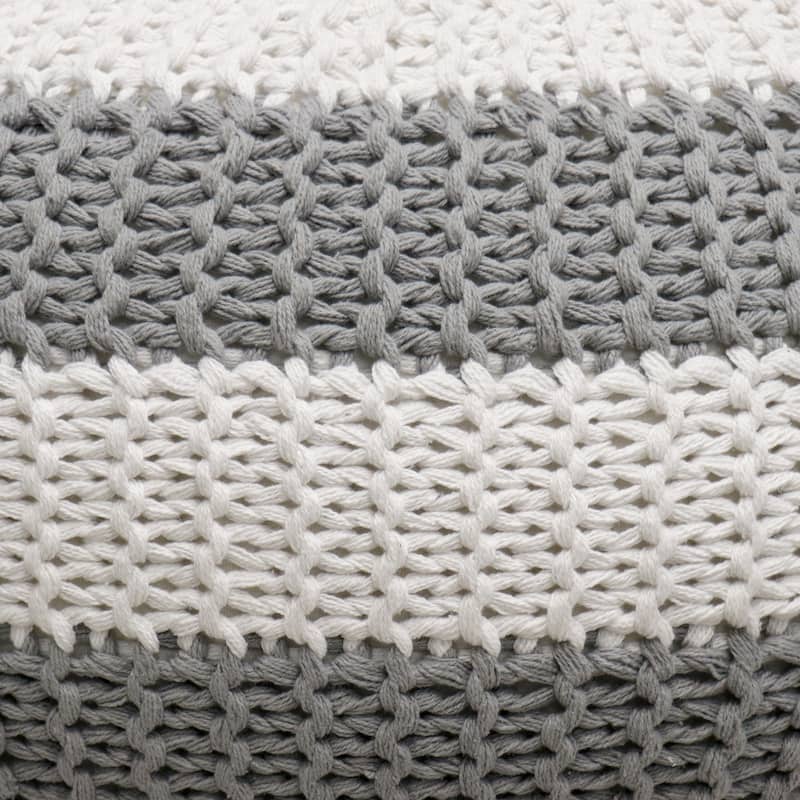 Pasargad Home Santorini Cotton Pouf