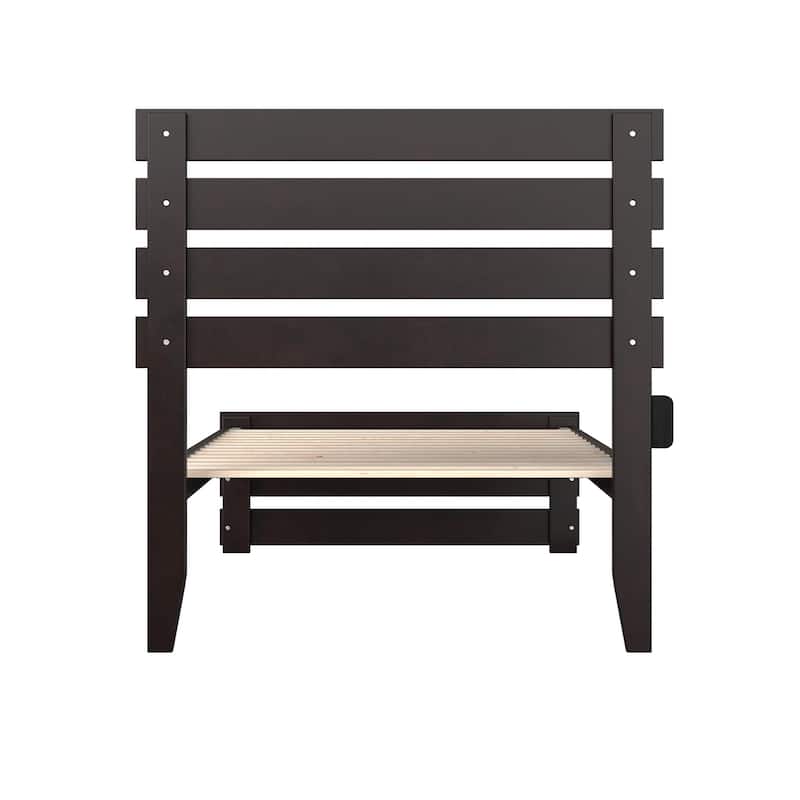 Oxford Twin Extra Long Bed with Footboard in Espresso