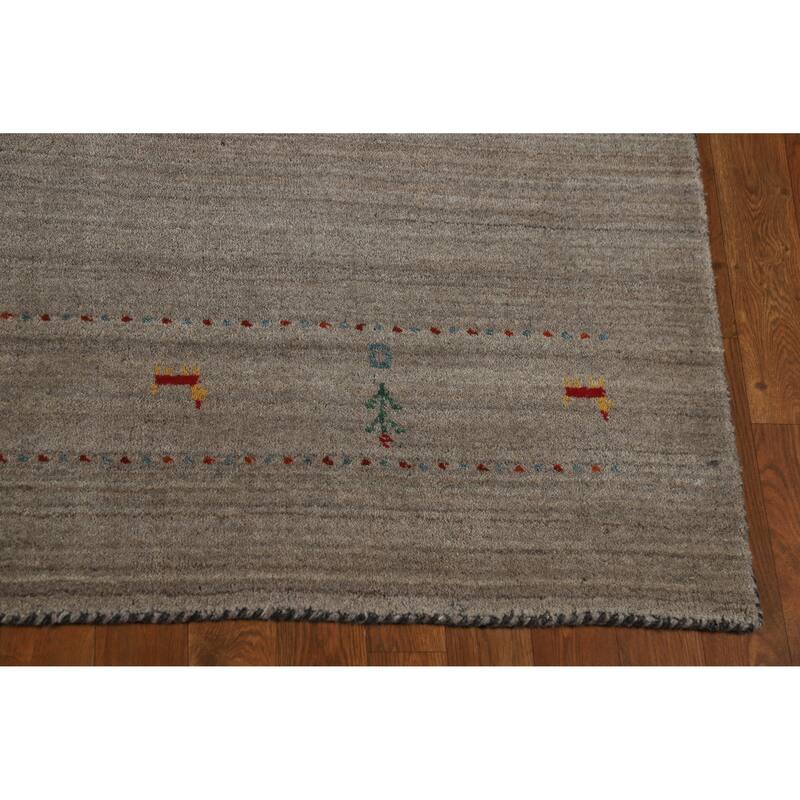 Tribal Gabbeh Indian Rug Handmade Contemporary Wool Carpet - 5'1" x 7'8"