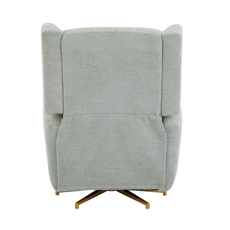 Roomfitters Power Swivel Recliner Chair, Upholstered 360° Swivel Power Recliner with Gold 5-Star Base