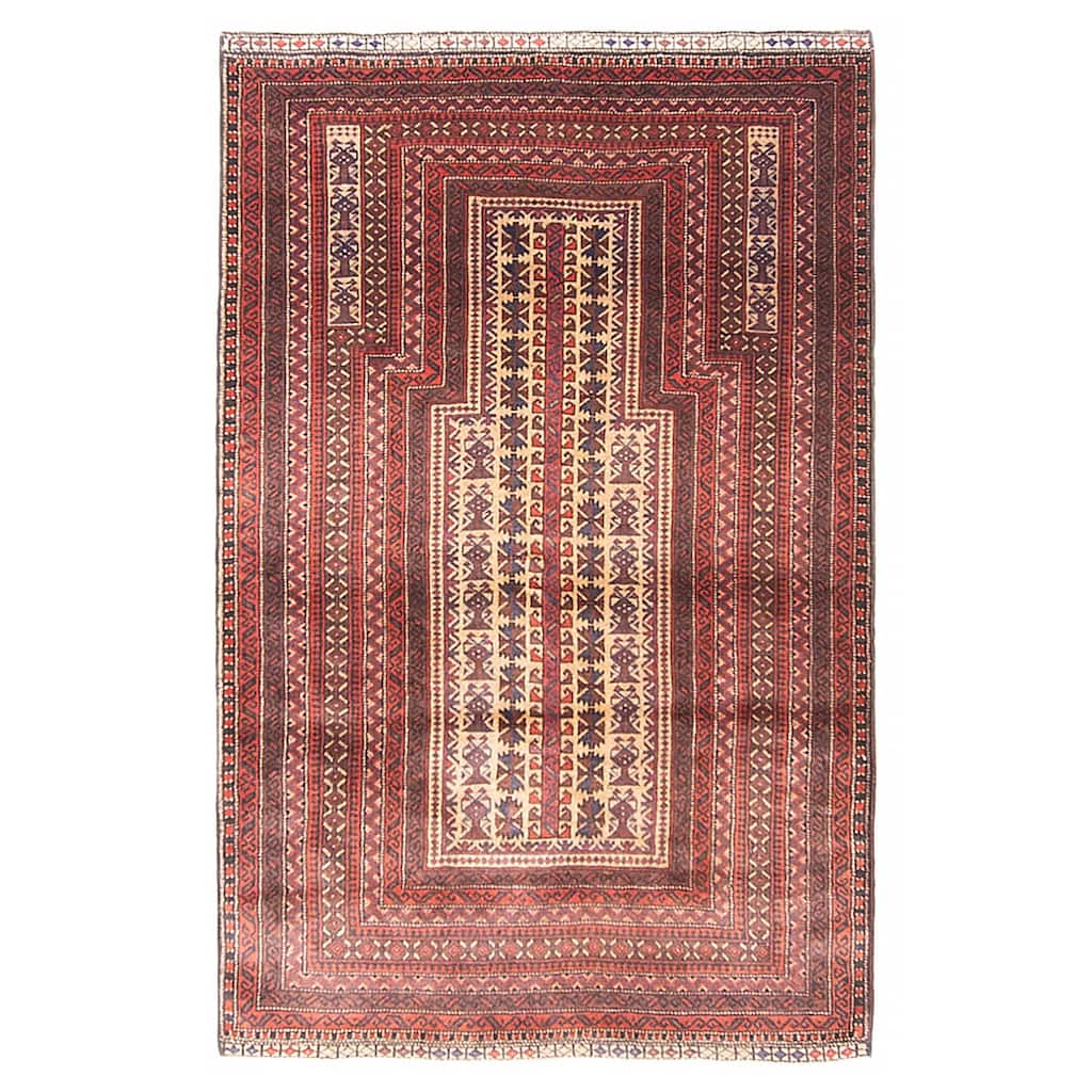 Teimani Beige Rug 2'10" x 4'4" - 2'10 x 4'4