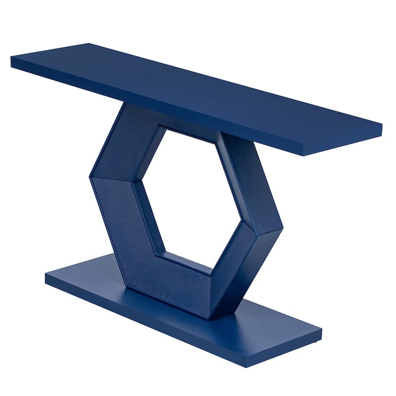 Elegant Entryway Console – Hexagonal Hollow-Leg Design with Premium Fir Veneer, Versatile for Hallway, Foyer or Living Room