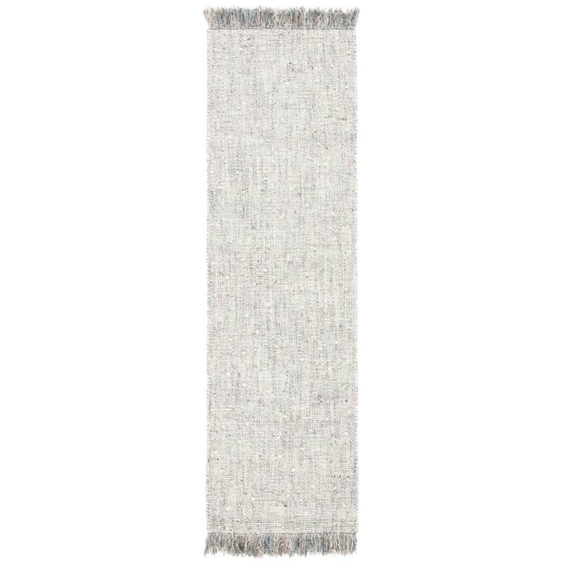SAFAVIEH Handmade Vermont Larissa Wool Rug - 2'3" x 8' Runner - Light Grey/Ivory