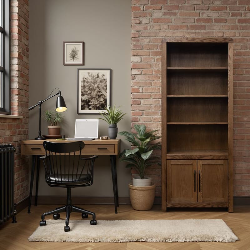 Bridgevine Home Haven 78 inch high Bookcase Pier, No Assembly Required