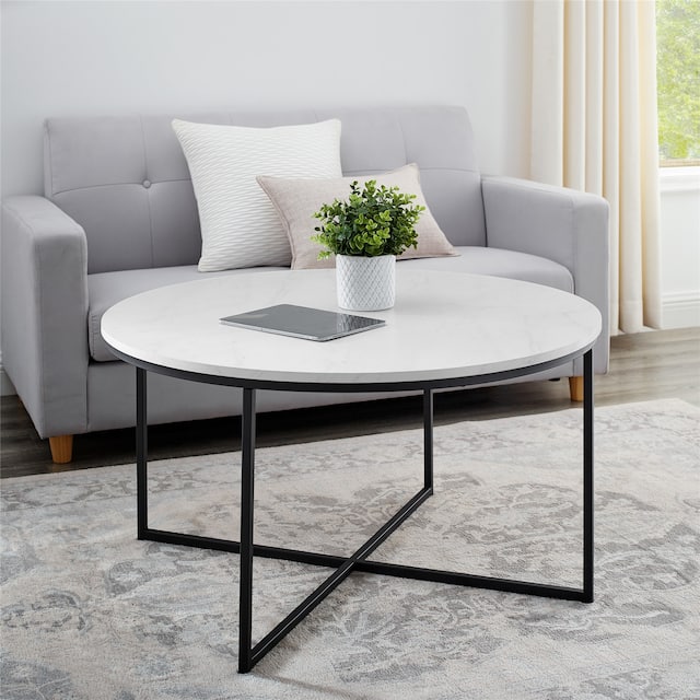 Silver Orchid Helbling Round Coffee Table On Sale Overstock 20616482