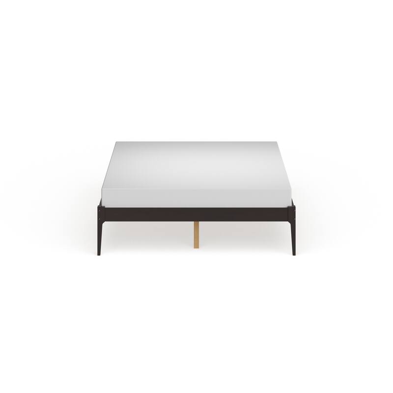 Baxton Studio Damon Mid-century Modern Cappuccino Bed
