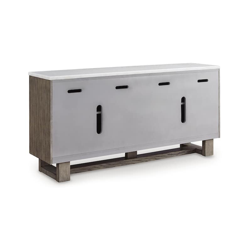 Signature Design by Ashley Loyaska White/Brown 68" TV Stand for TVs up to 78" - 68" W x 16.13" D x 32.38" H
