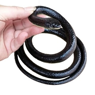 Realistic Fake Rubber Toy Snake Black Fake Snakes 49 Inch Long ...