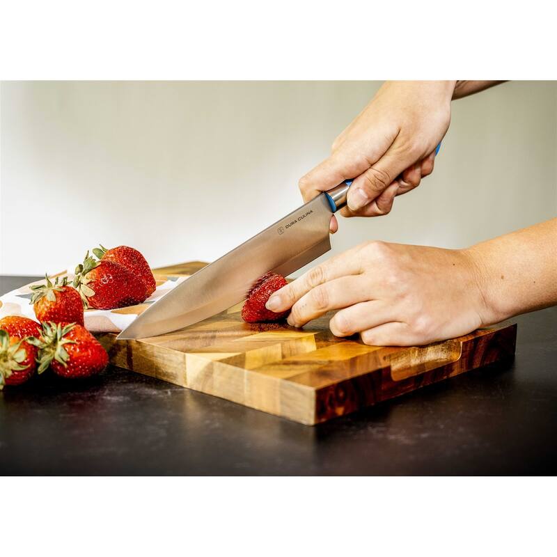 Dura Living EcoCut 3-Piece Kitchen Knife Set - High Carbon Stainless Steel Blades, Eco-Friendly Handles with Sheaths