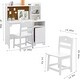 preview thumbnail 6 of 10, Kids Study Desk & Chair Set with Storage, Ergonomic Learning Table with Bookshelf for Ages 3–8