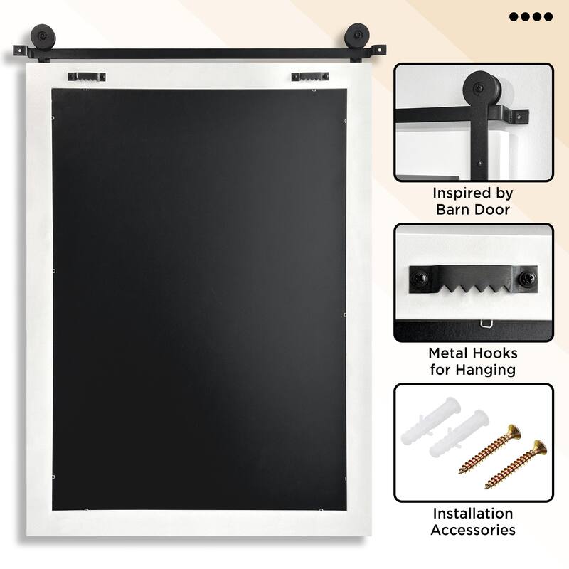 Rectangle Wood Framed Decorative Wall Mirror