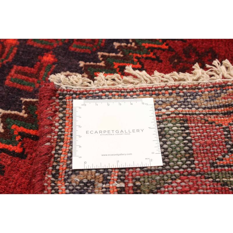 ECARPETGALLERY Hand-knotted Andelz Red Wool Rug - 4'3 x 6'6