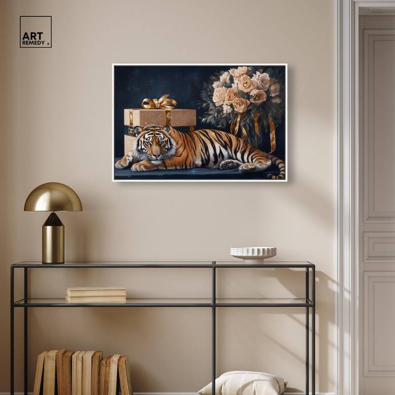 Tiger Glam Gift Boxes Canvas by Art Remedy