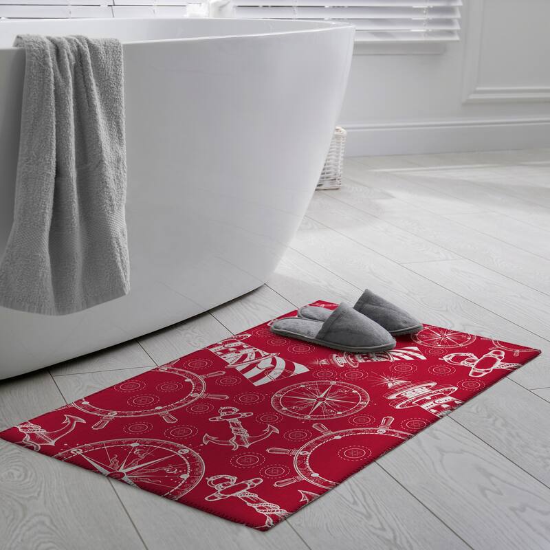 Indoor/Outdoor Harpswell Lighthouse Washable Rug - 1'8" x 2'6" - Red