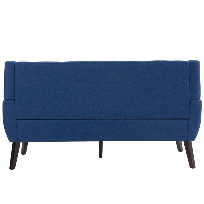 Modern Upholstered Faux Leather Tufted Armchair Linen Accent Chairs