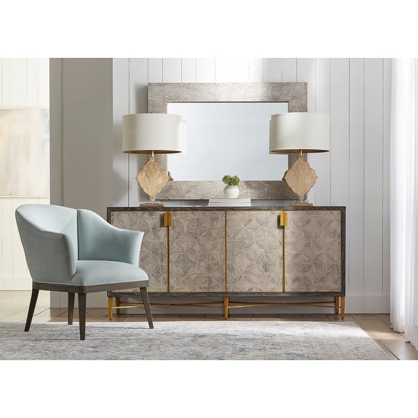 Aurora Reclaimed Oak Art Deco 71-inch Sideboard Buffet Server - Bed ...