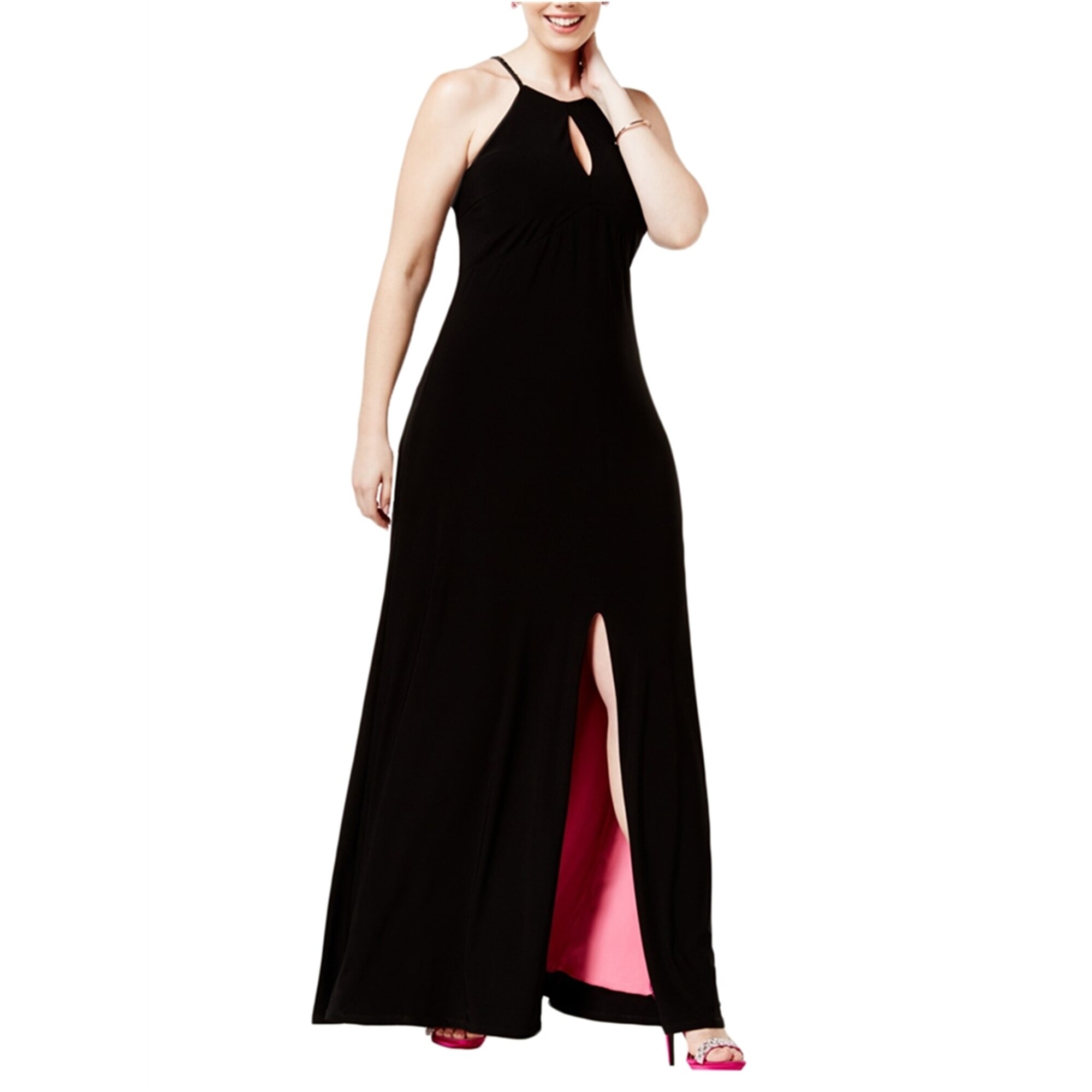 knee length dresses for ladies Ruched Plunge Long Sleeve Wrap Dress – Michelle Francisco main image 0