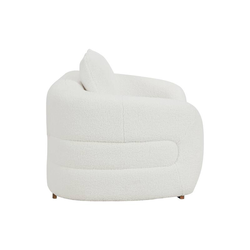 Selsey 3-Piece Sherpa Fabric Living Room Sofa Set