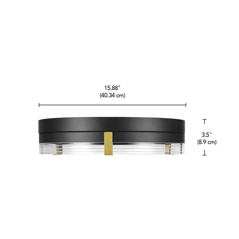 Globe Electric 91009616 Barlow 16" Wide Flush Mount Drum Ceiling