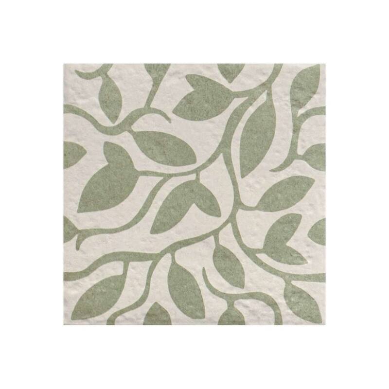 The Tile Life Verity Vine 8x8 Matte Patterned Porcelain Floor & Wall Tile