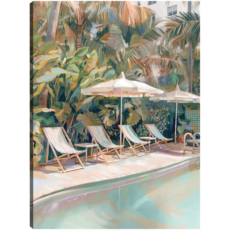 Poolside By Studio Arts Canvas Art Print