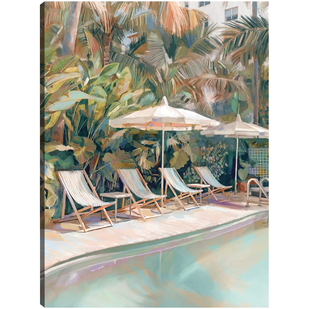 Poolside By Studio Arts Canvas Art Print