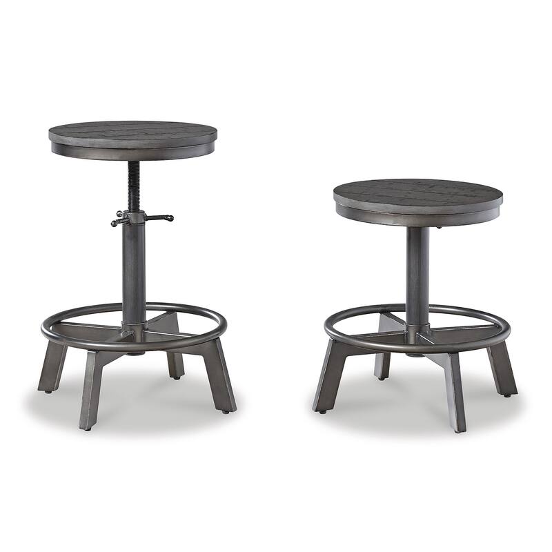 Ashley Furniture Torjin Swivel Stool (Set of 2) - 19"W x 19"D x 24"H