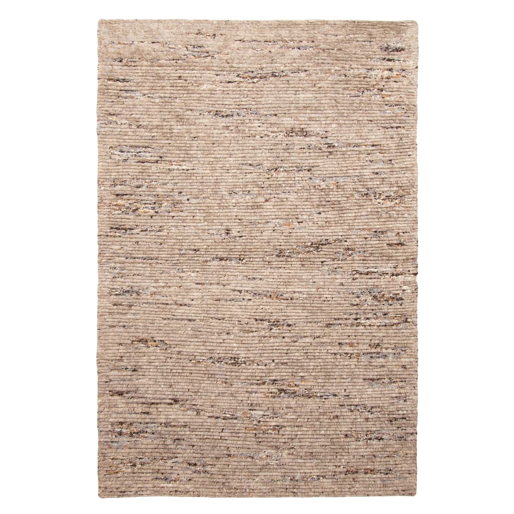 ECARPETGALLERY Braid weave Sienna Taupe Wool Rug - 5'3 x 8'0