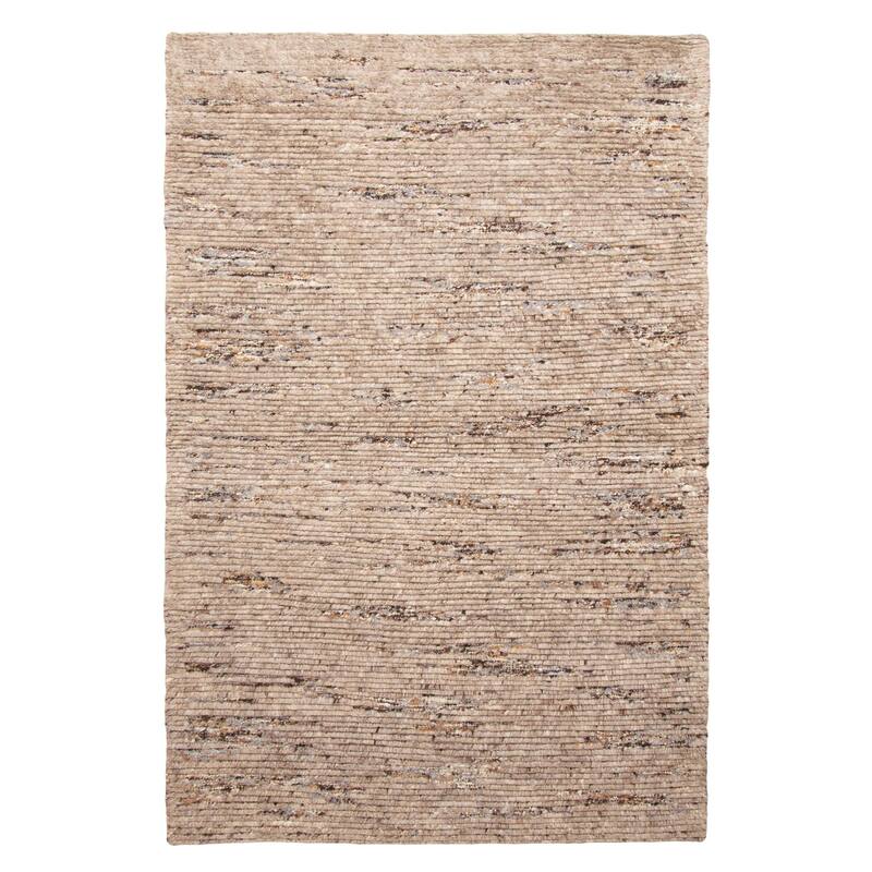 ECARPETGALLERY Braid weave Sienna Taupe Wool Rug - 5'3 x 8'0