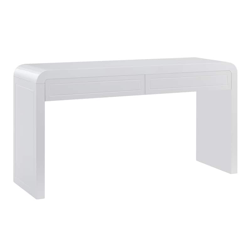 Christopher Knight Home - Varenne Curved MDF Console Table with Dual-Drawer Storage