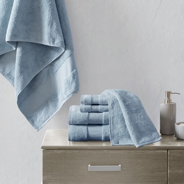 Madison Park Signature Turkish Cotton 6-piece Bath Towel Set - Blue
