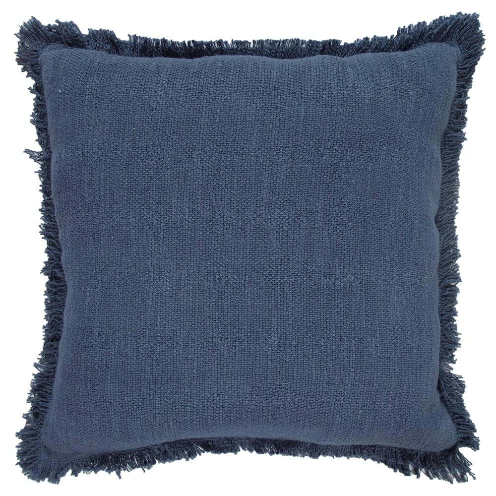 Sevita Solid Cotton Fringe Throw Pillow