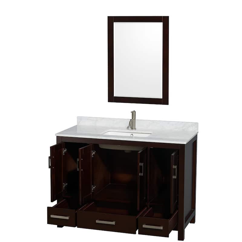 Wyndham Collection WCS141448SUNSM24 Sheffield 48" Free Standing Single