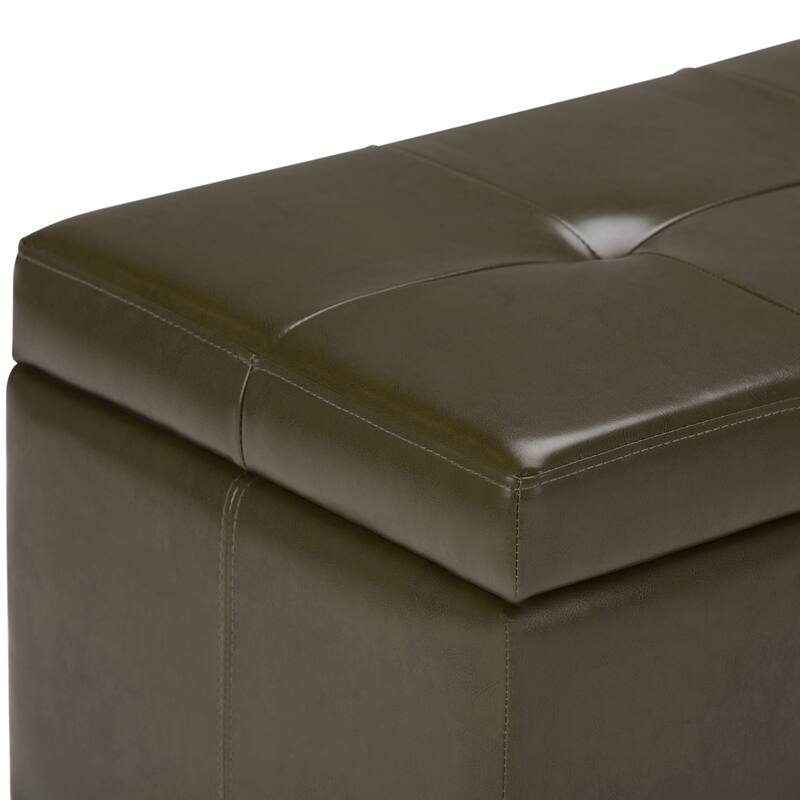 WYNDENHALL Cambridge 48 inch Wide Contemporary Rectangle Storage Ottoman