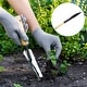 preview thumbnail 5 of 3, 2Pcs 17" Garden Trowel Leaf-Shaped Shovel Pointed Gardening Tools Black Yellow - Black, Yellow