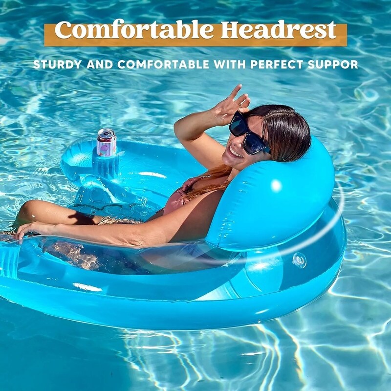 thumbnail image 2 of 2025 New Upgraded] Inflatable Pool Float Adult, Pool Lounger Float 2 of 11