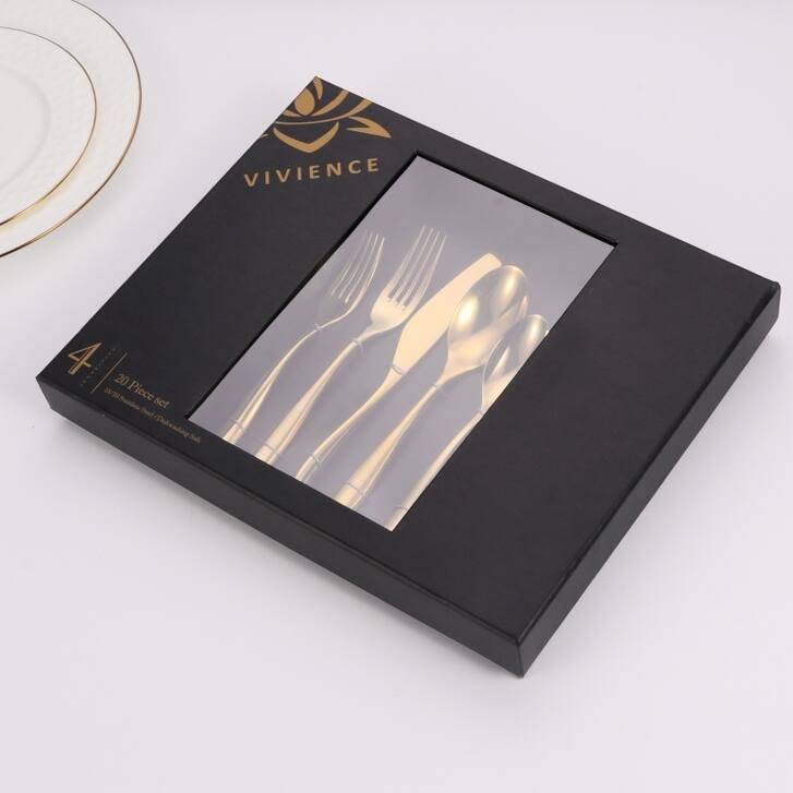 20 Pc Flatware Set with Wavy Handle
