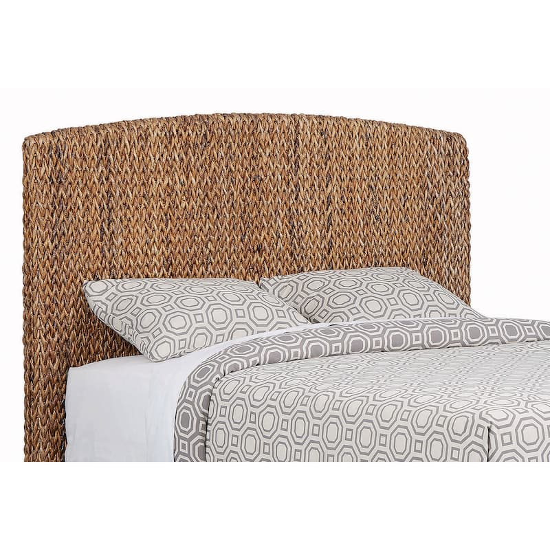 Laughton Woven Banana Leaf Panel Headboard Amber - Queen