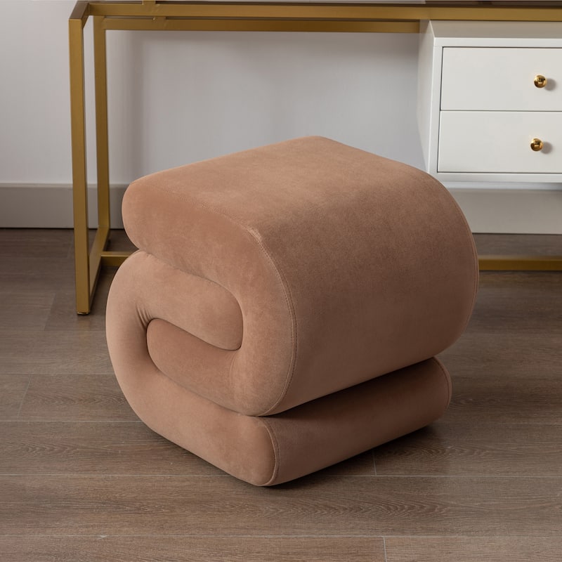 Modern S-shape Ottoman Makeup Stool Footstool for Living Room,Bedroom