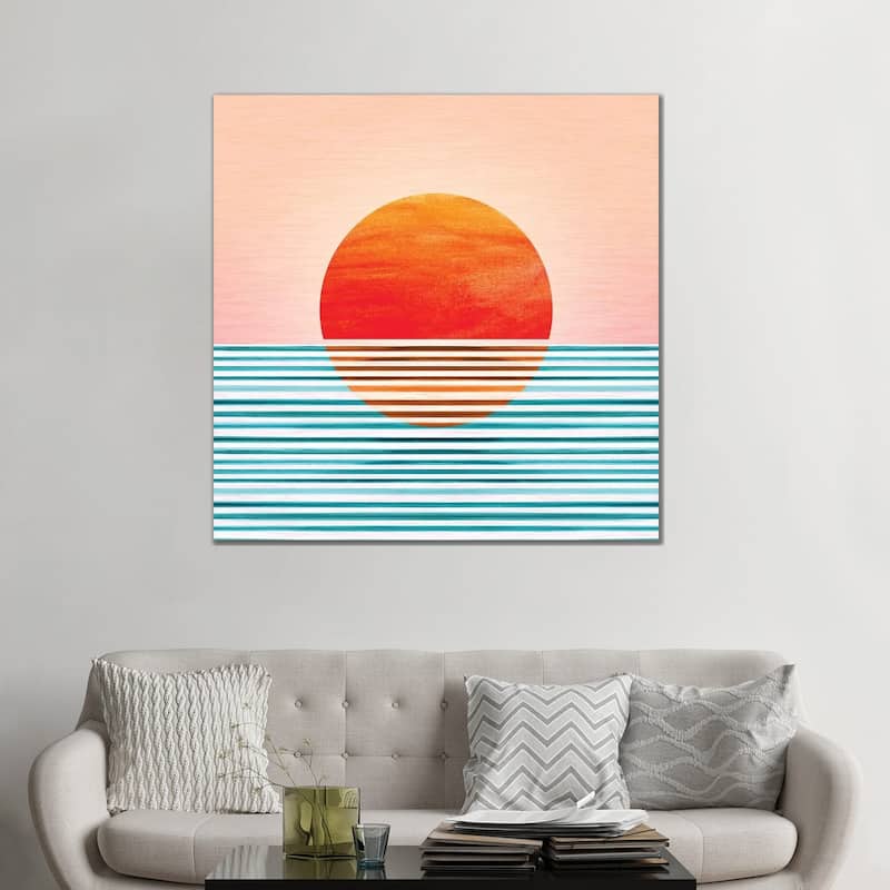 iCanvas "Minimalist Sunset" by Modern Tropical Canvas Print