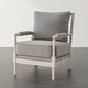 preview thumbnail 9 of 7, Quince Farmhouse Fabric Padded Beaded Armchair by Furniture of America Grey