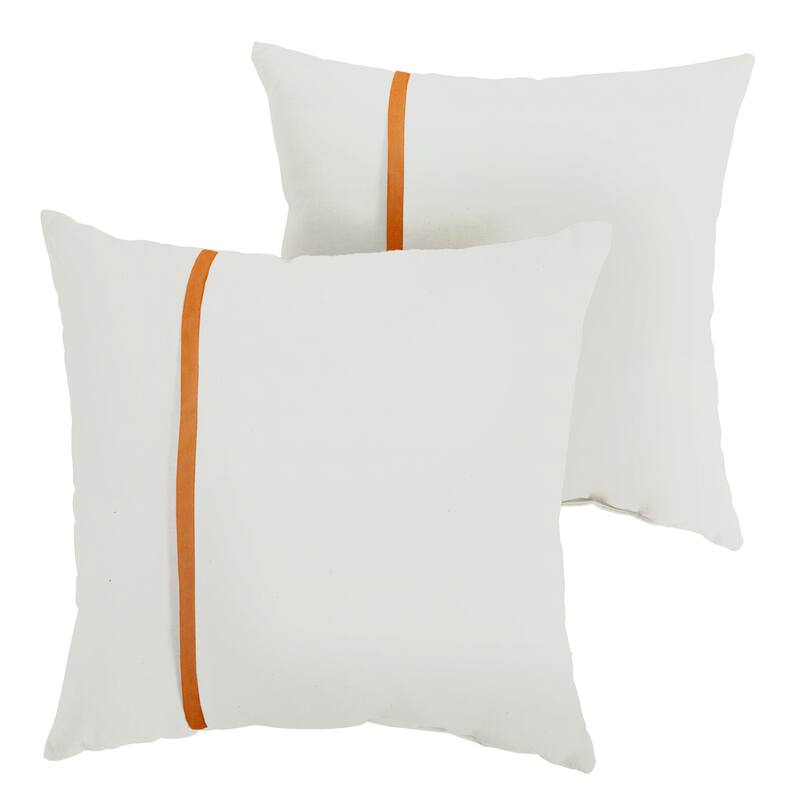 Sorra Home Sunbrella Outdoor Single Petite Flange Pillow Set of 2