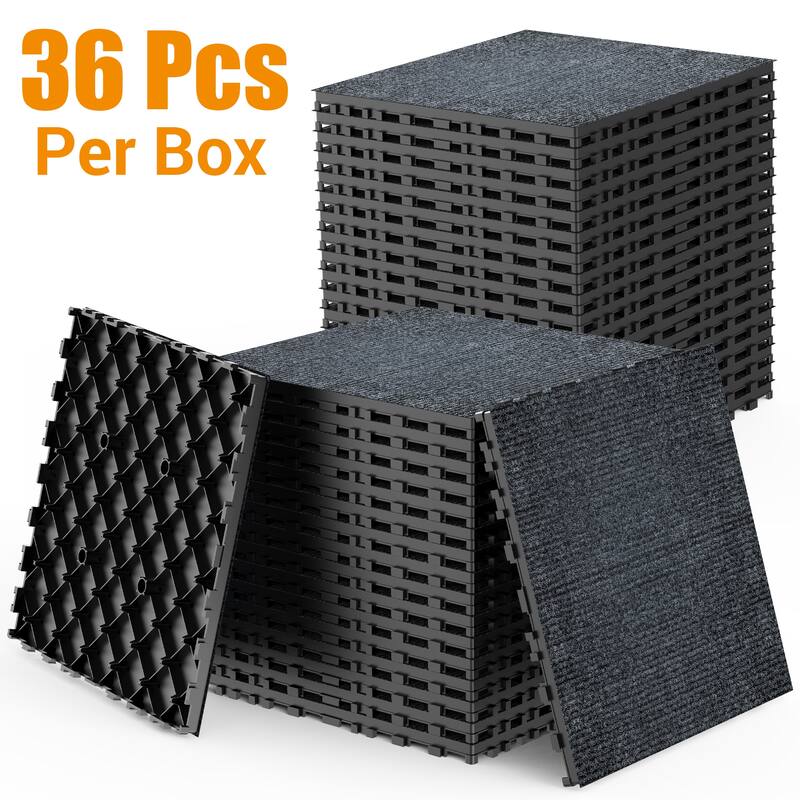 Carpet floor 12" Patio Deck Tiles, DIY Module Interlocking Decking Carpet,Easy and Quick Installation Court Tiles