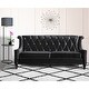 preview thumbnail 2 of 8, Armen Living Barrister Modern Velvet Sofa Black