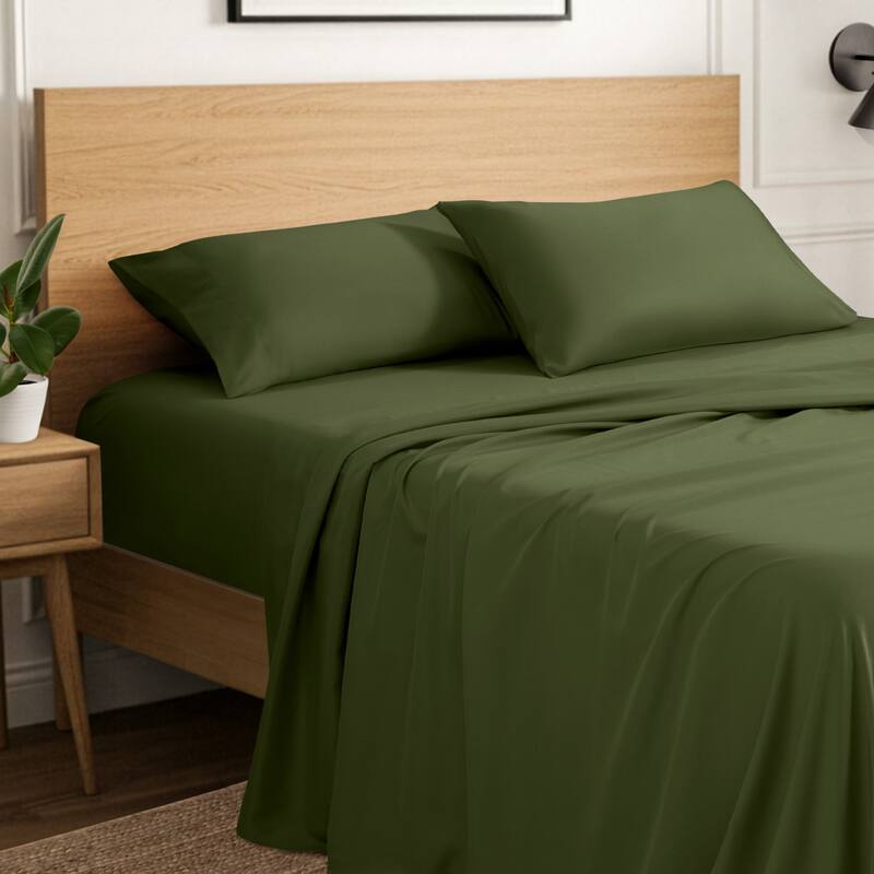 Ivy Union Microfiber Sheet Set - Deep Pocket - Split Head Flex King - Cypress