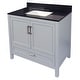 preview thumbnail 17 of 146, Nevado 37" Bathroom Vanity with Cultured Marble Vanity Top Sink in White with White Basin