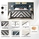 preview thumbnail 10 of 19, CraftPorch Classic Geometric Slat Metal Platform Bed