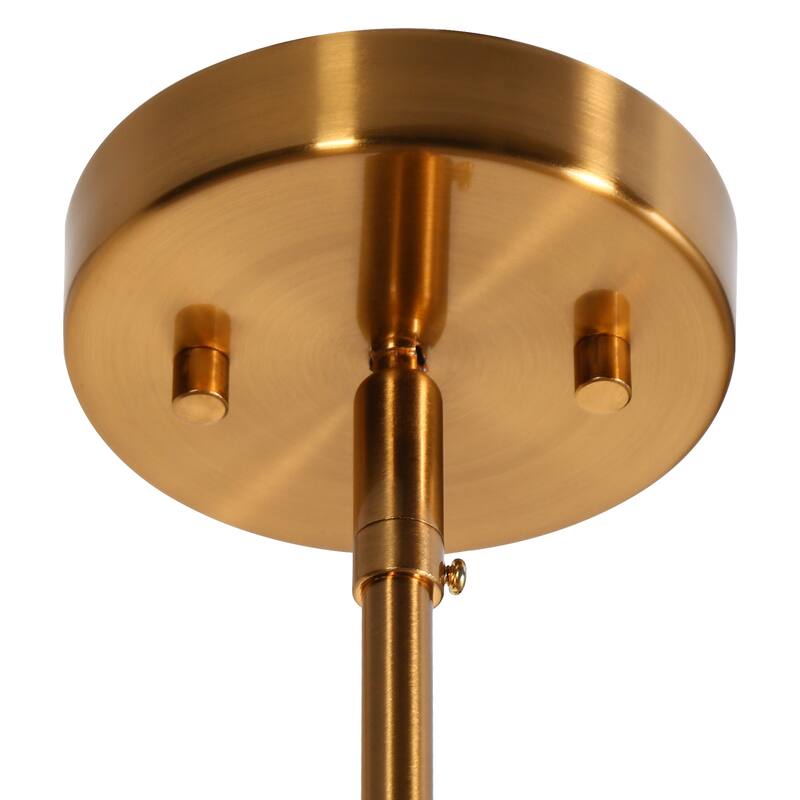 Modern 1-Light Teardrop Gold Pendant Light for Kitchen Island with Textured Glass Shade