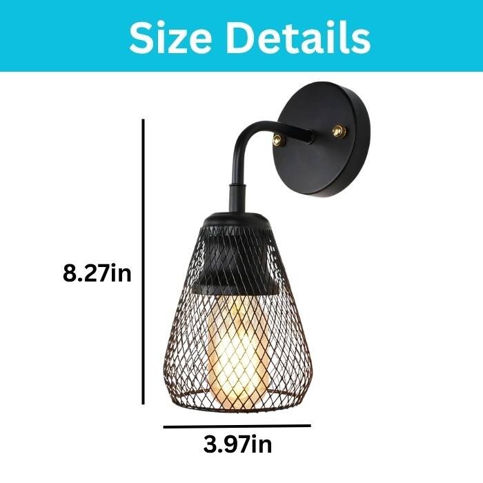 Modern light led lighting metal light fixture black wall light - N/A